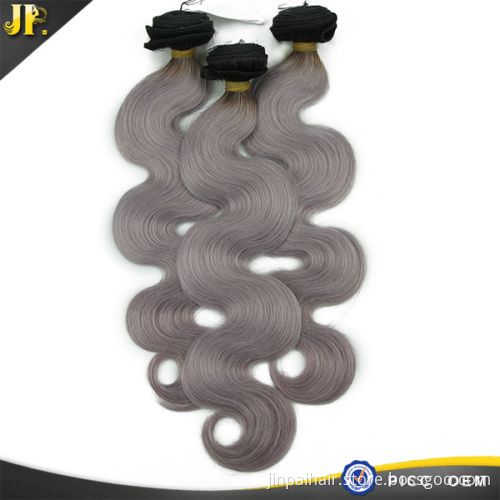 New hair type ombre grey hair indian body wave hair extention
